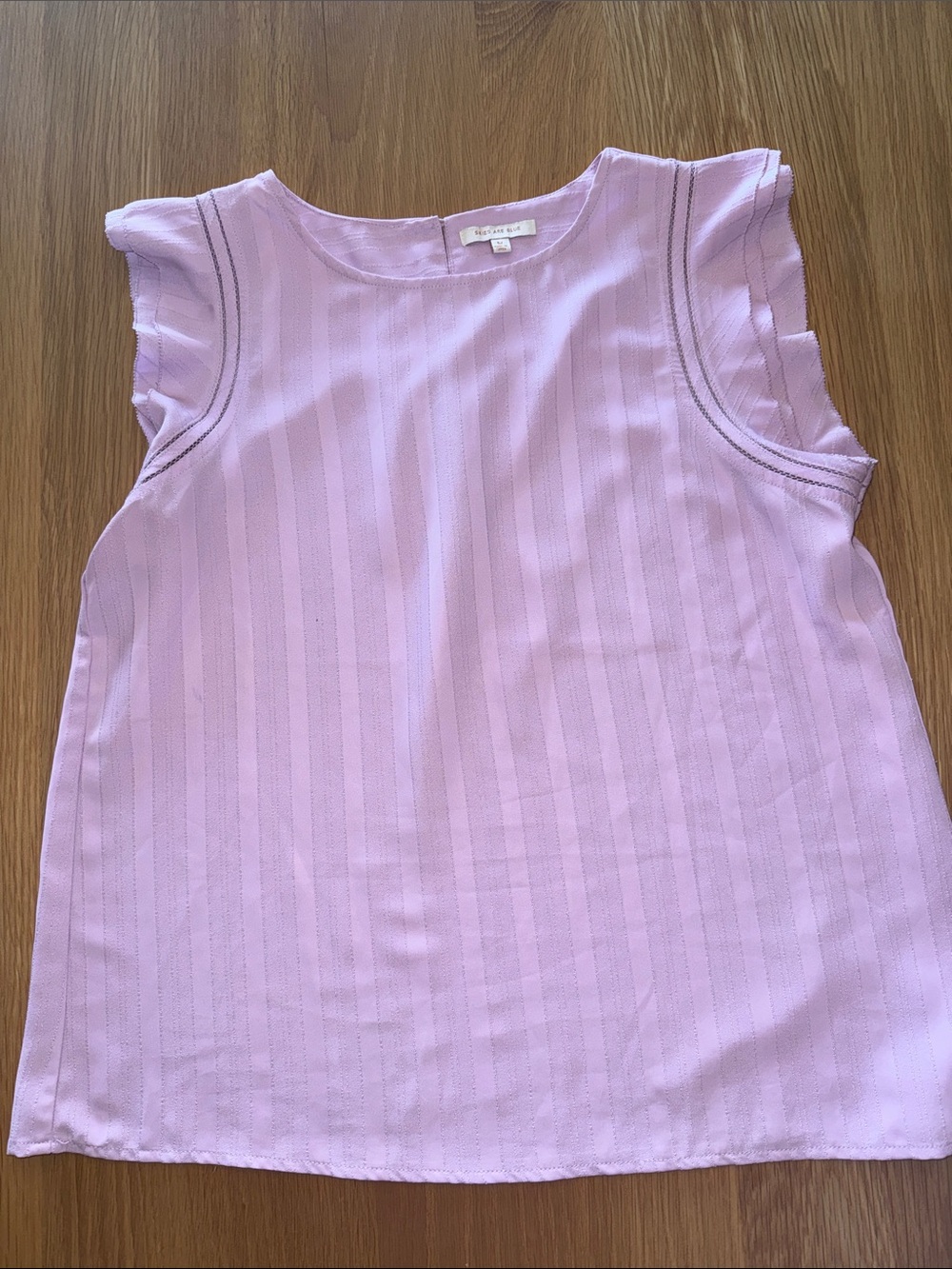 Skies Are Blue Light Lavender Sleeveless Top